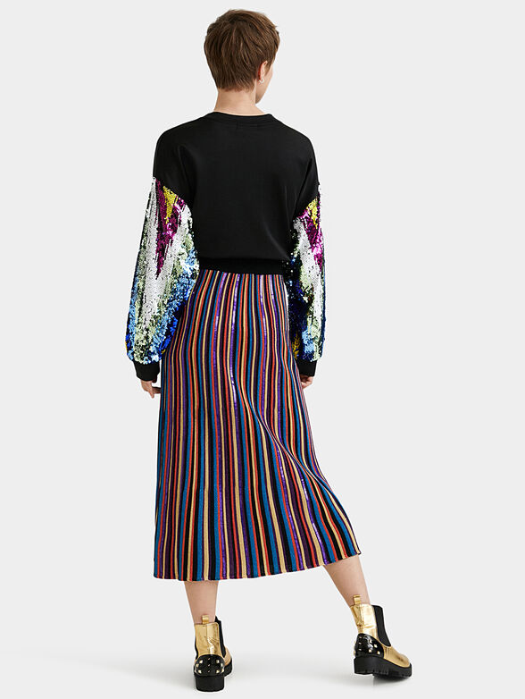 Midi skirt with colorful print - 2