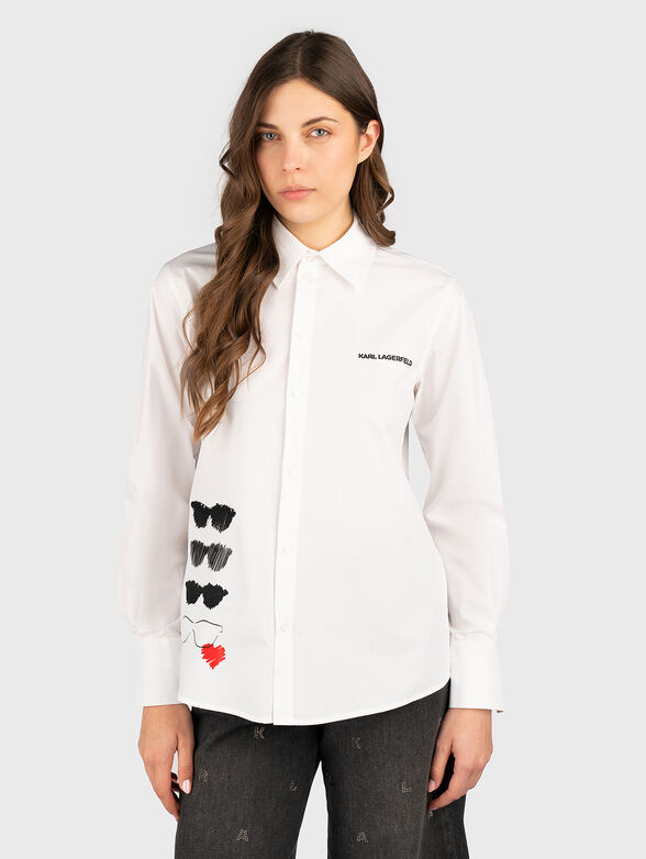 Long sleeve shirt with embroidered logo - 1