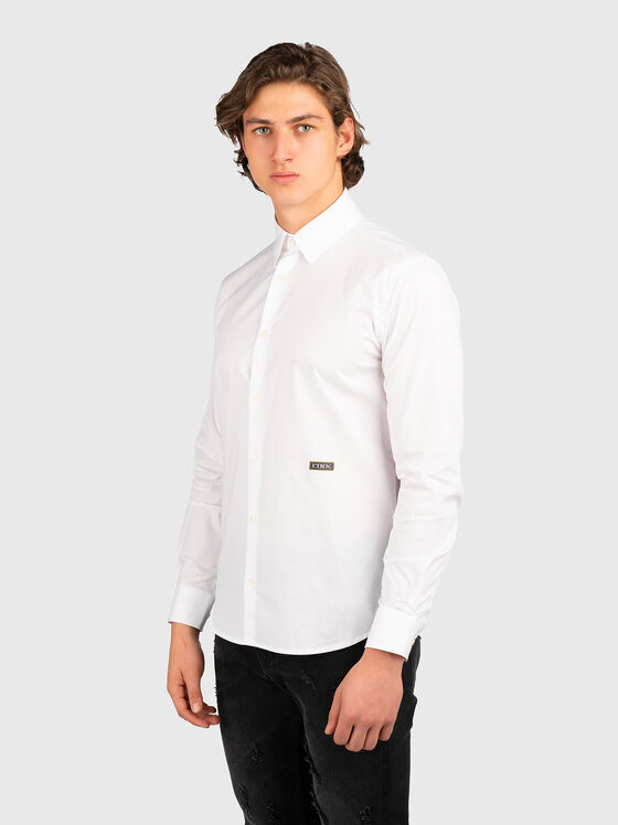 White shirt with logo detail - 1