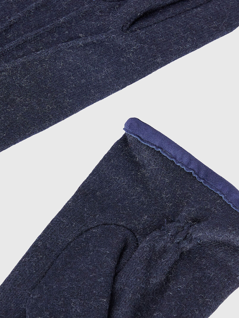Navy wool gloves - 3