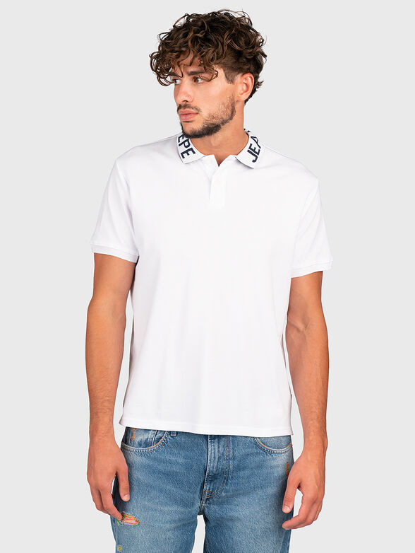 JACOB cotton polo-shirt with accent colar - 1