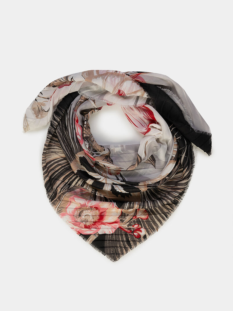 Scarf with floral motifs - 3