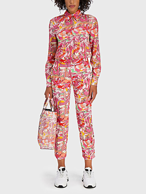 Printed shirt in pink shades - 2