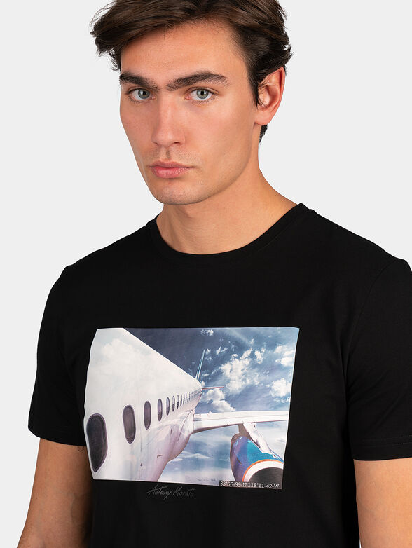 Black cotton t-shirt - 2