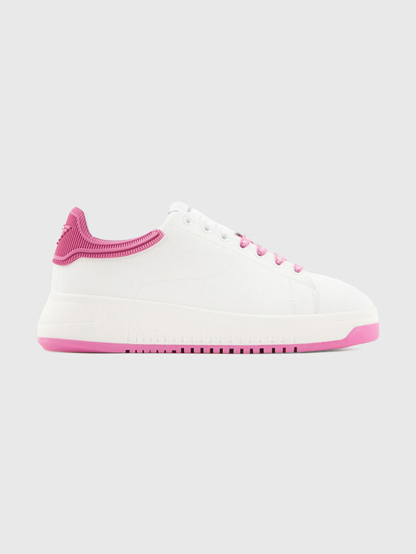 Leather sports shoes with fuxia accents - 1