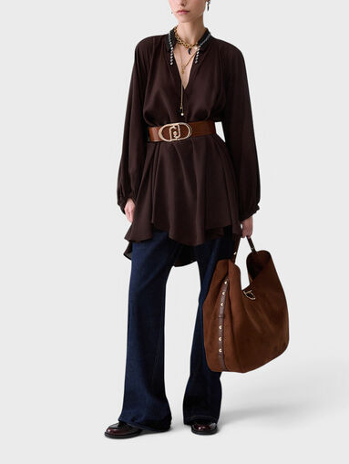 Long-sleeved mini dress - 5