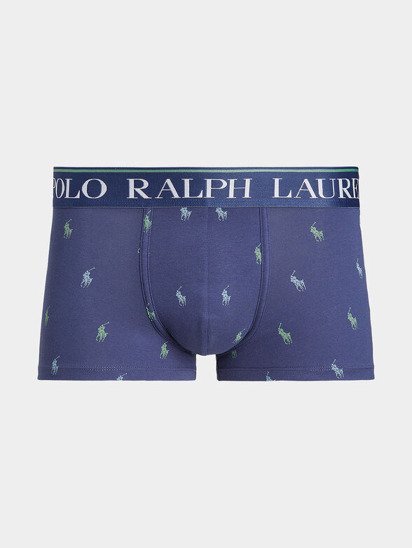 Trunks in blue color with logo print - 1