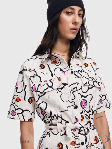 Dress with drawn flowers - 4