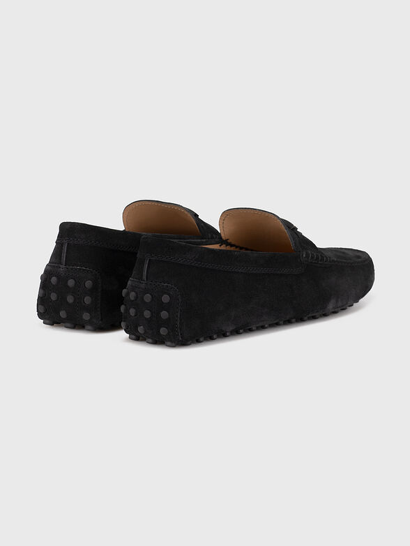 Black suede loafers with metal detail - 2