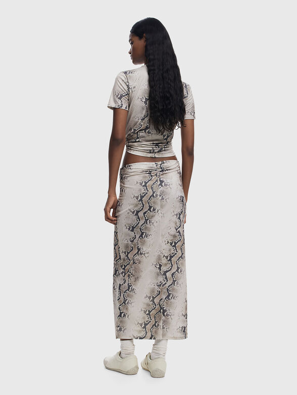 Animal print midi skirt - 1