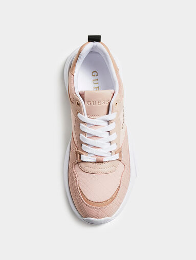BESTIE running sneakers in pale pink color - 4
