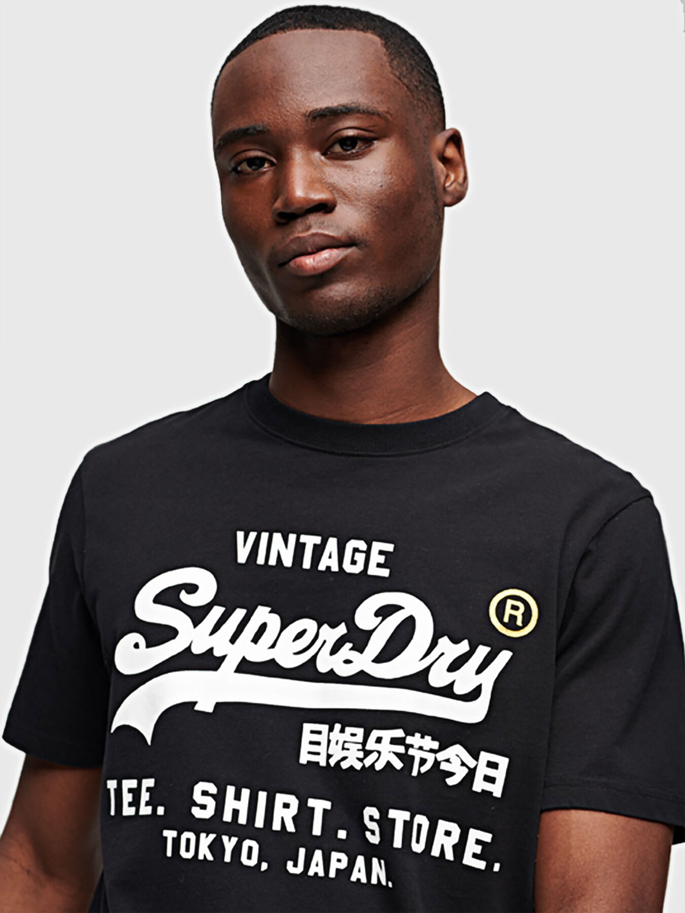 VINTAGE T-shirt with contrast print brand SUPERDRY
