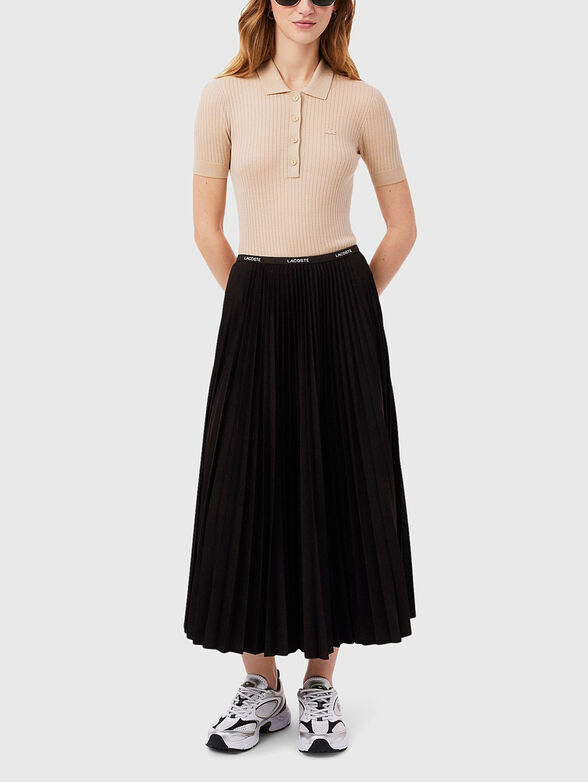 Pleated midi skirt - 1