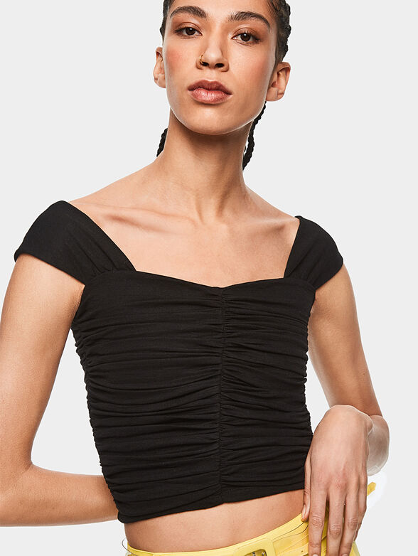 DUA LIPA X PEPE JEANS Gathered top - 2