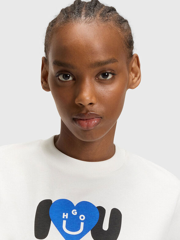 Black T-shirt with logo print - 4