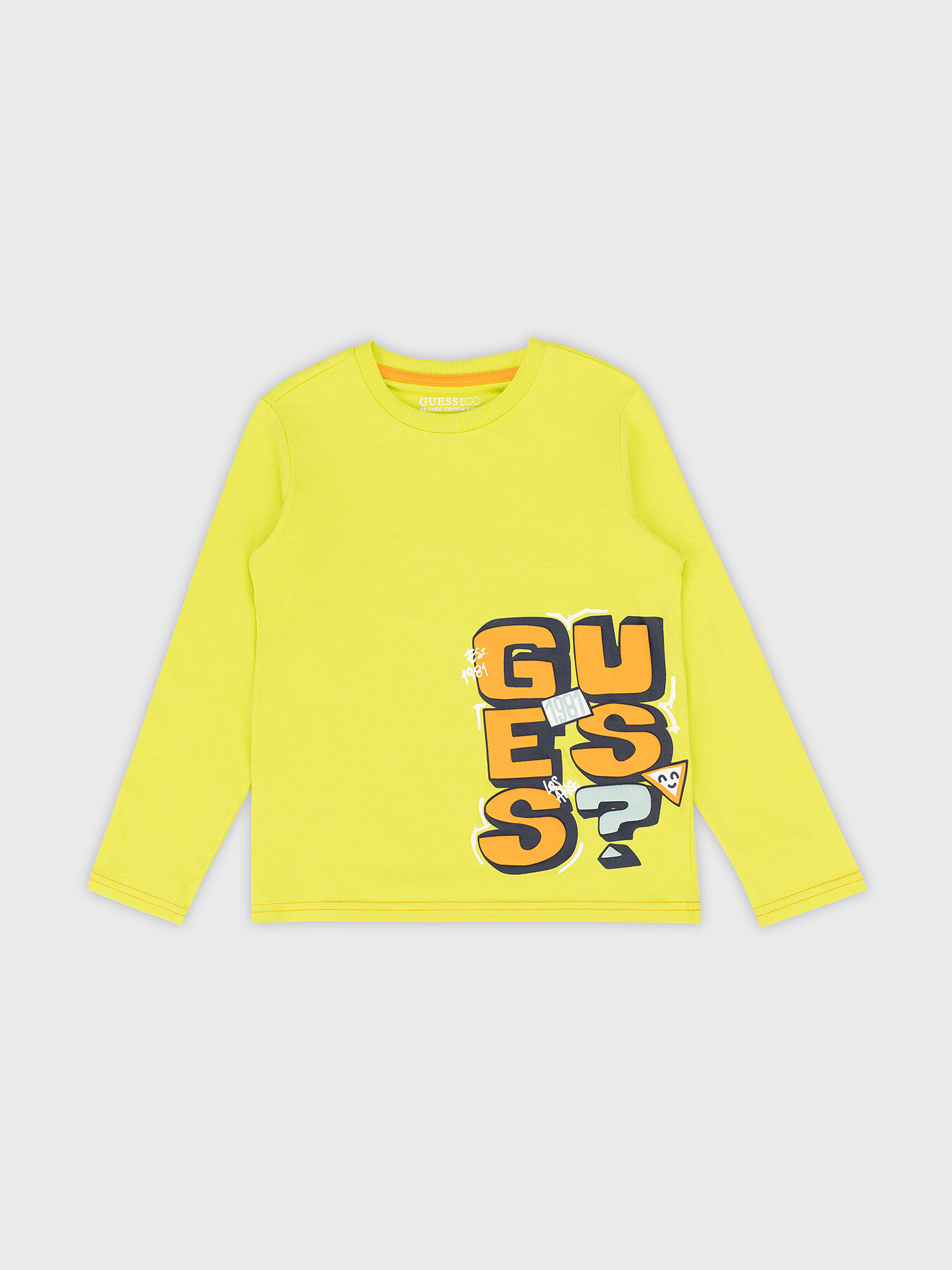 Long sleeve cotton t shirt brand GUESS Globalbrandsstore en