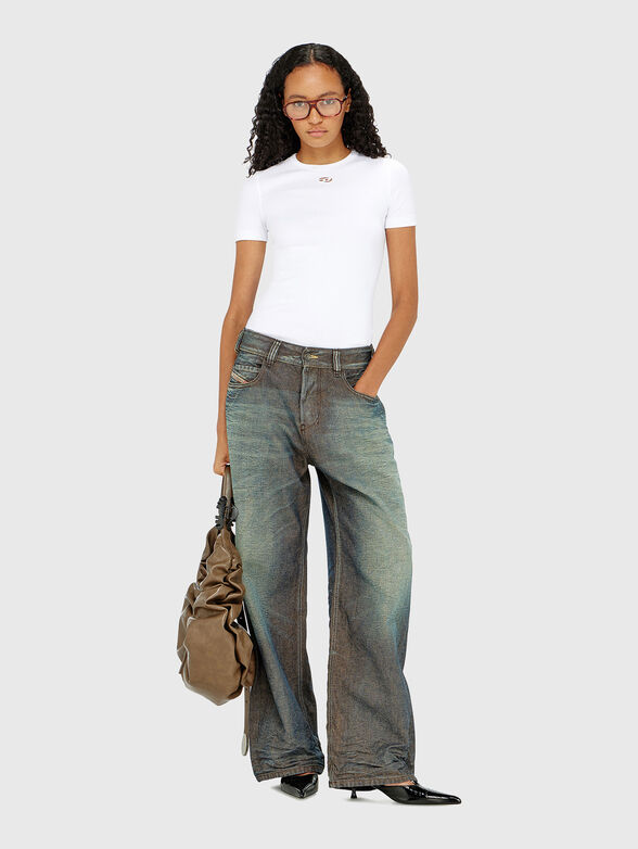 Cotton-blend T-shirt with logo detail - 2