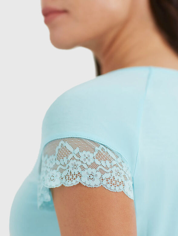 HAPPY LACE two-piece pyjamas in blue - 3