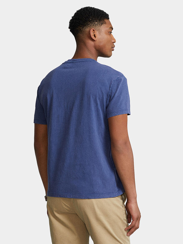 Blue T-shirt with pocket - 3