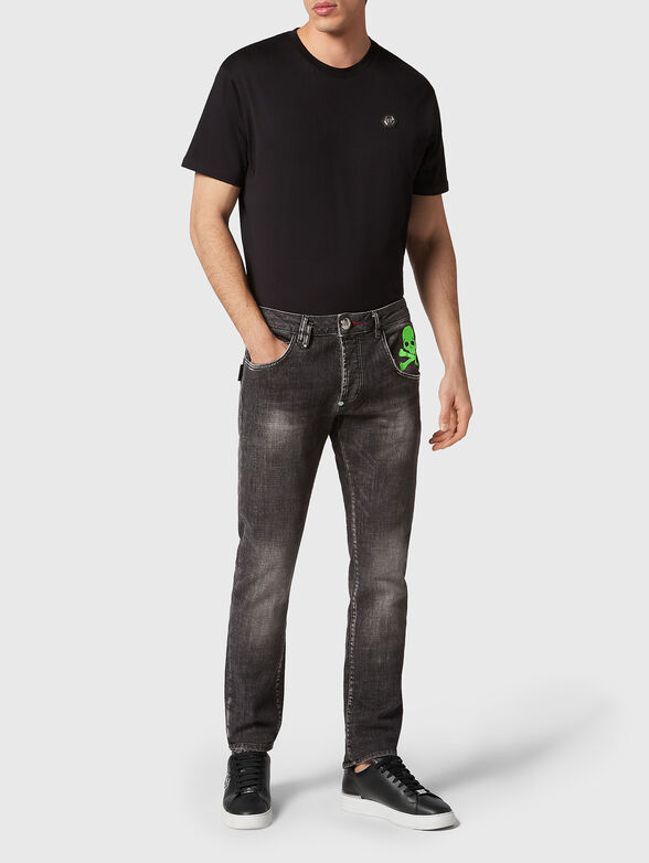 Black jeans with washed effect - 4