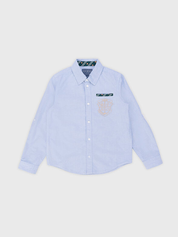 Embroidered oxford shirt in cotton - 1