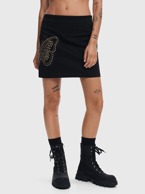 BANGKOK mini skirt with embroidery and eyelets - 1