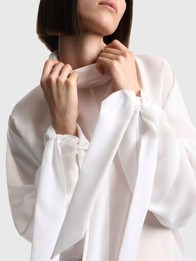 Blouse with accent cuffs - 5