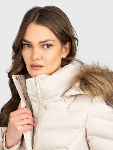 Real down puffer hooded jacket - 4