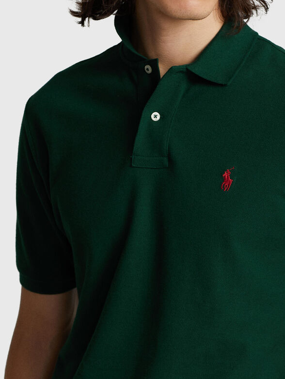 Polo-shirt in dark green colour - 4