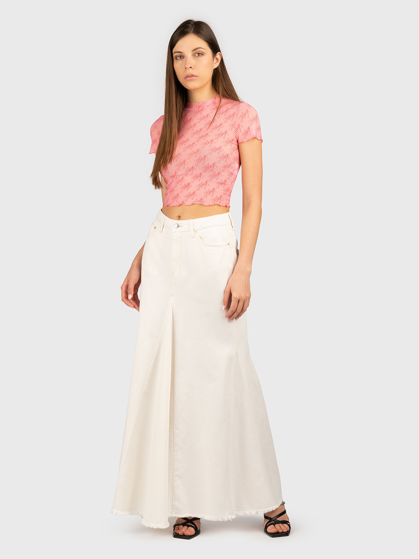 Denim maxi skirt brand GUESS — Globalbrandsstore.com/en