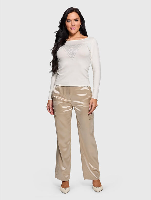 Blouse with long sleeves and logo - 2