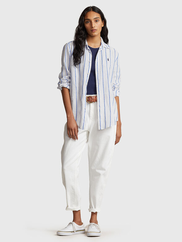 Striped shirt in linen  - 2