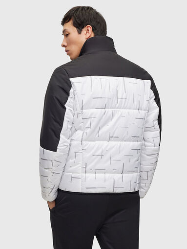 Jacket with black details and monogram print  - 3