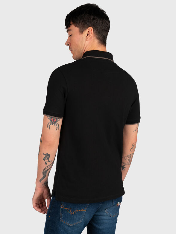 Black polo shirt with logo - 3