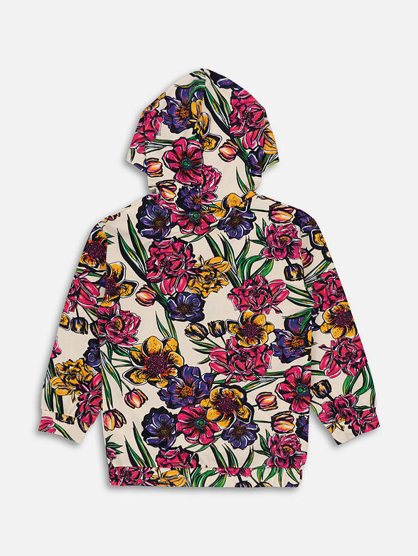 Sweatshirt with floral print and logo - 2