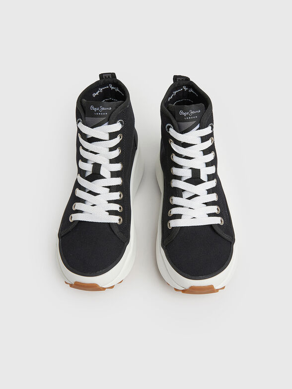 Sneakers in black color on platform - 6