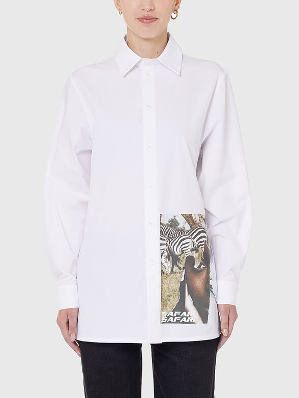 Shirt with contrast print - 0