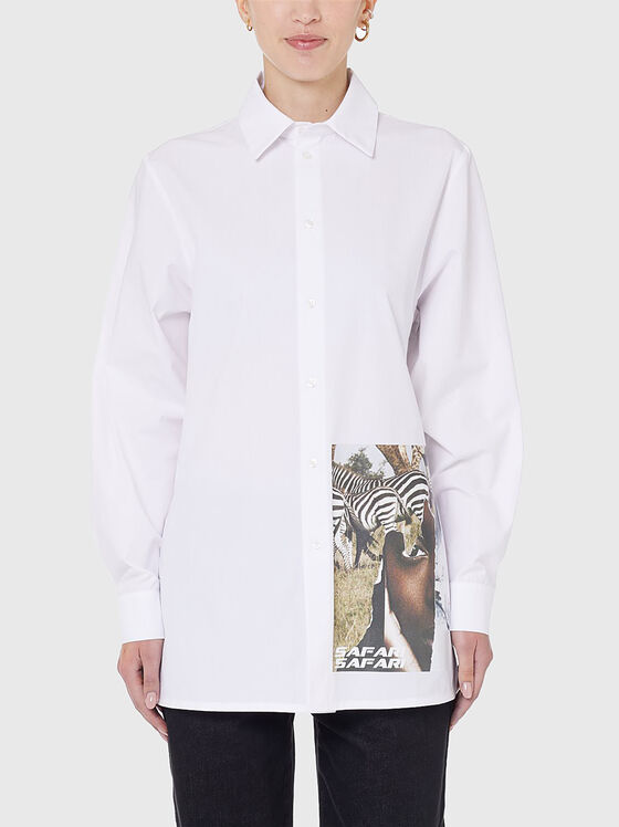 Shirt with contrast print - 1