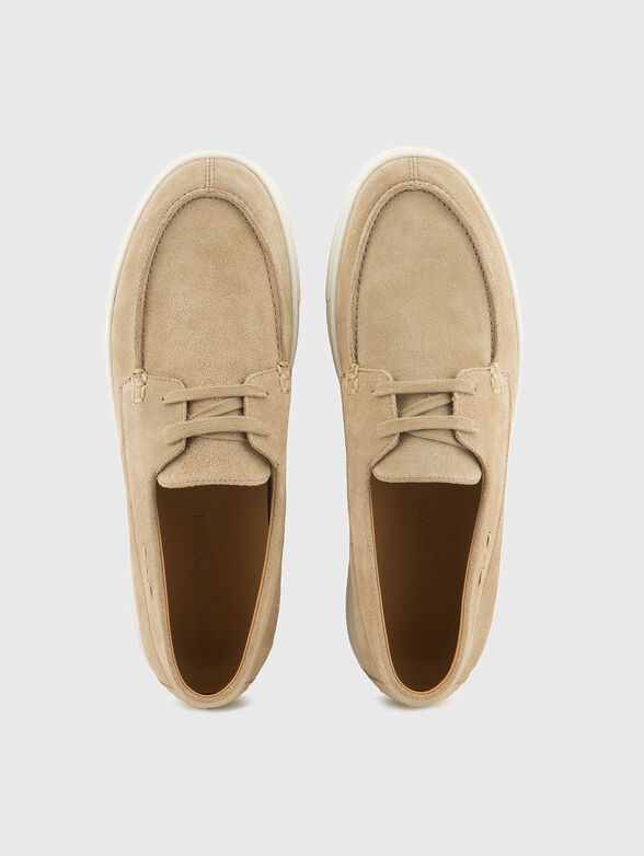 Suede sneakers in beige colour - 6