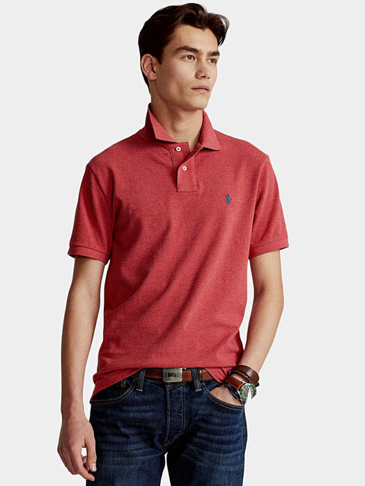 Red polo-shirt