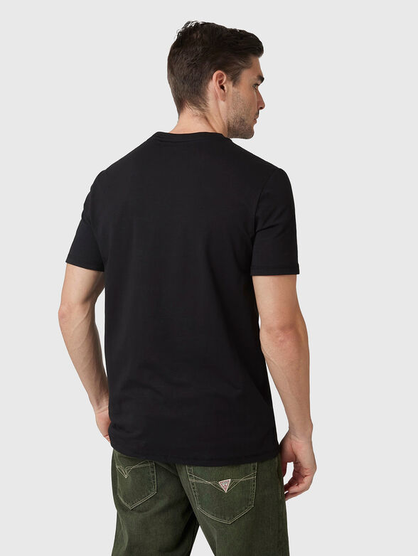 Black T-shirt with logo print - 3