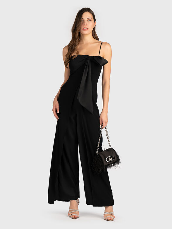 Jumpsuit with accent ribbon - 0