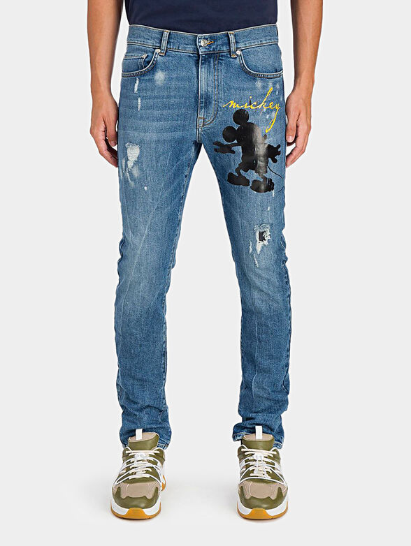 Jeans with Mickey Mouse print - 1