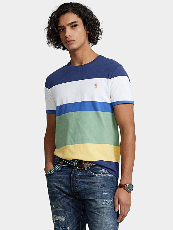 Striped cotton T-shirt - 1