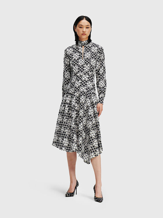 Silk dress with monogram print - 1