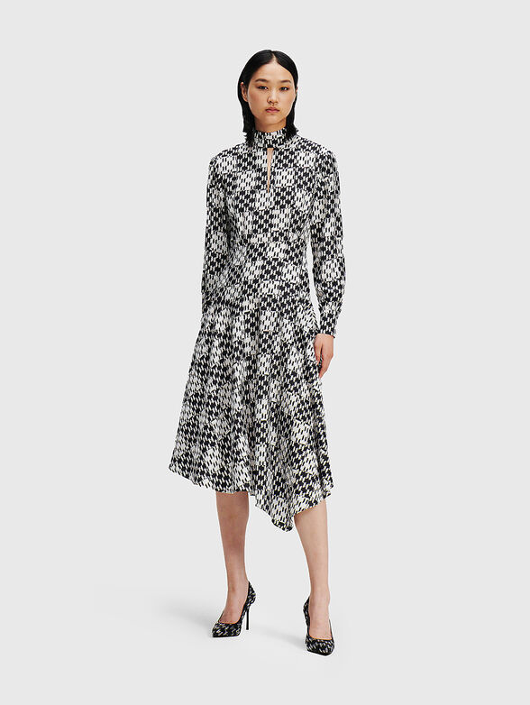 Silk dress with monogram print - 1