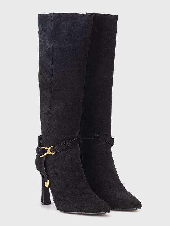 Beige suede boots - 2