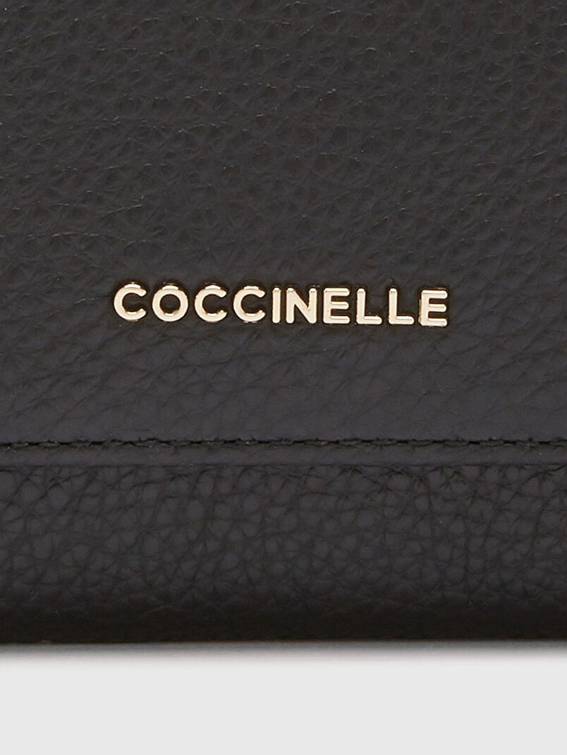 Wallet with logo detail in black - 3