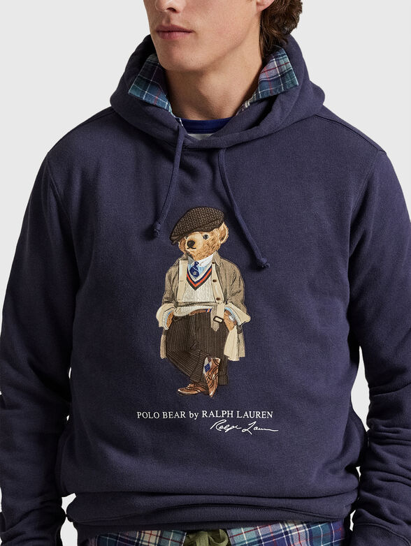 Cotton sweatshirt with Polo Bear print - 4