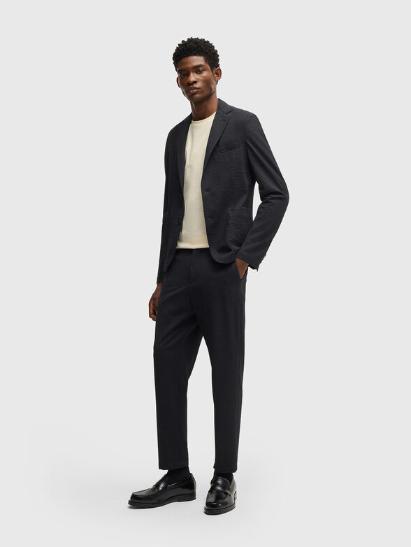 Textured blazer in black - 2